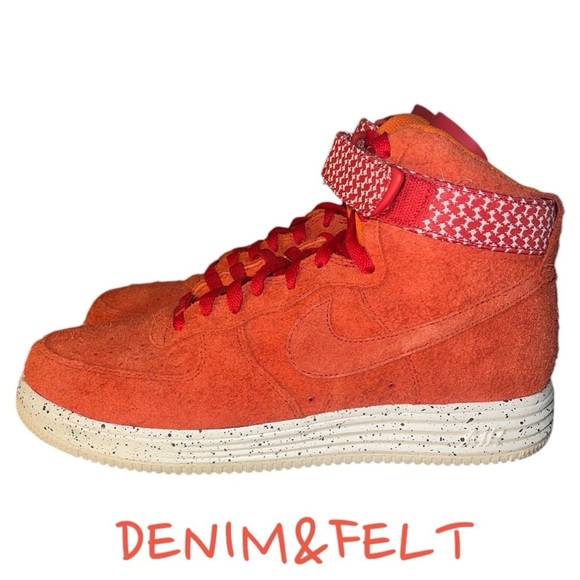 Nike Air Lunar Force 1 Hi SP Undefeated Shoe | Color: University Red | PRELOVED! - Picture 12 of 13